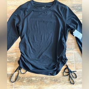 Brand New GAP Brushed Tech Jersey Top -BLACK- Sz XL